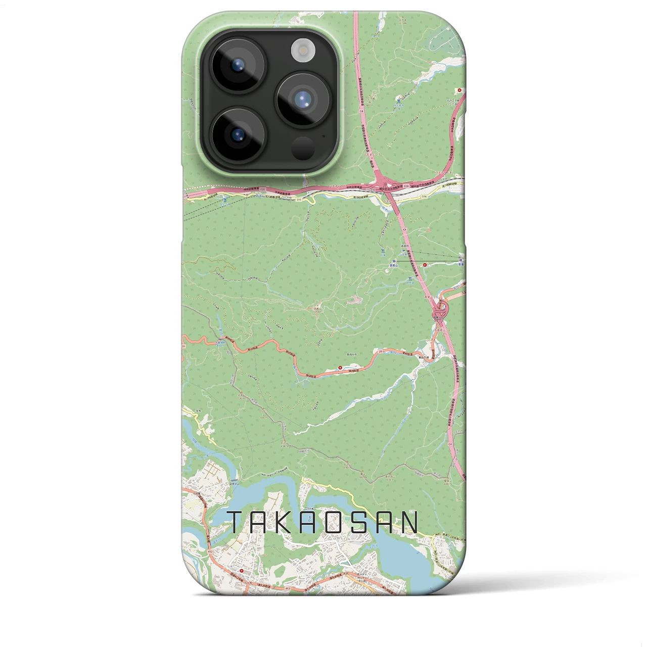 【高尾山(東京都)】地図柄iPhoneケース(バックカバータイプ)