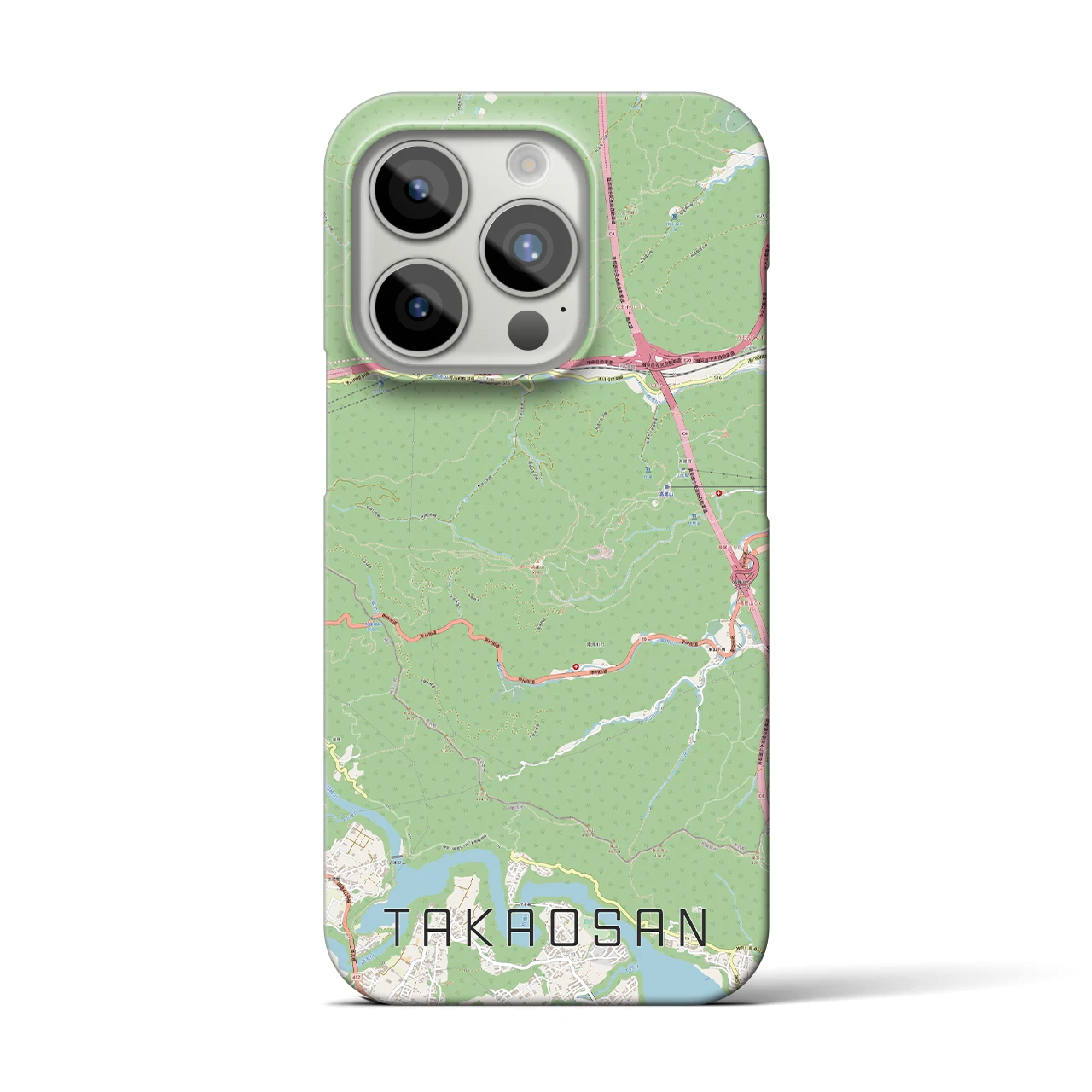 【高尾山(東京都)】地図柄iPhoneケース(バックカバータイプ)