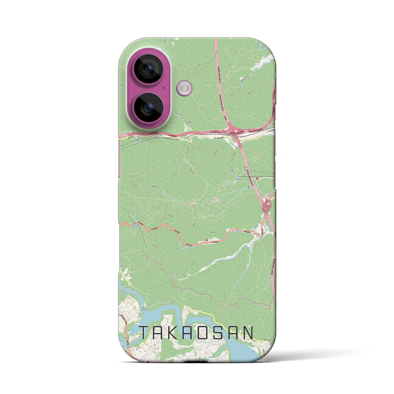【高尾山(東京都)】地図柄iPhoneケース(バックカバータイプ)