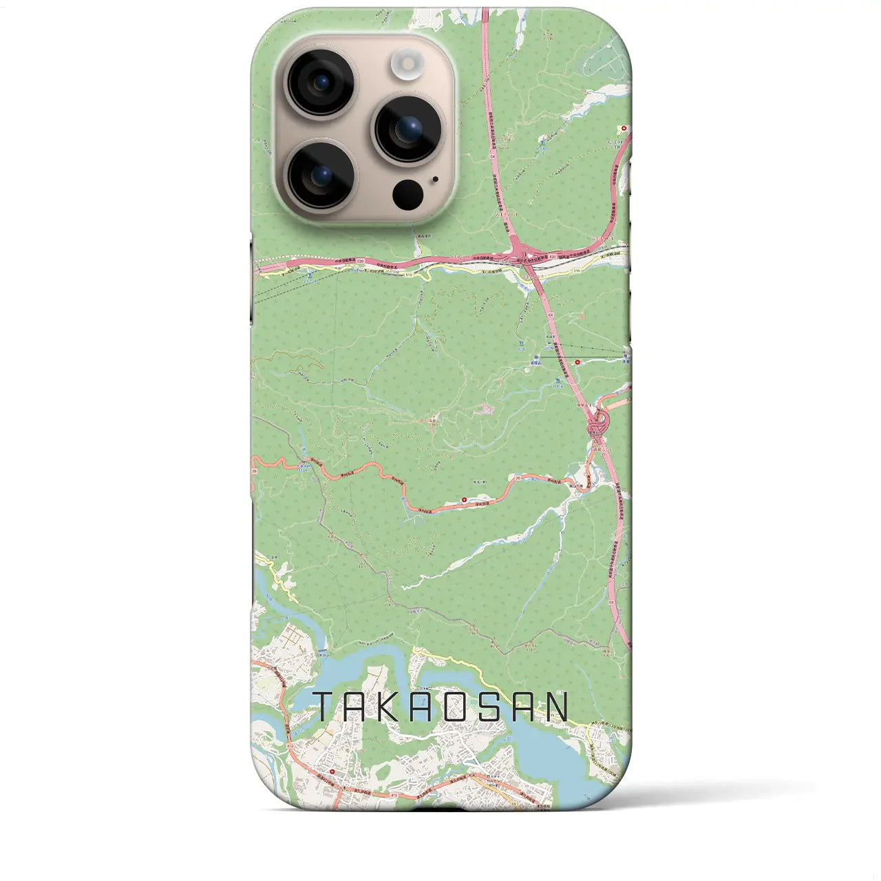 【高尾山(東京都)】地図柄iPhoneケース(バックカバータイプ)