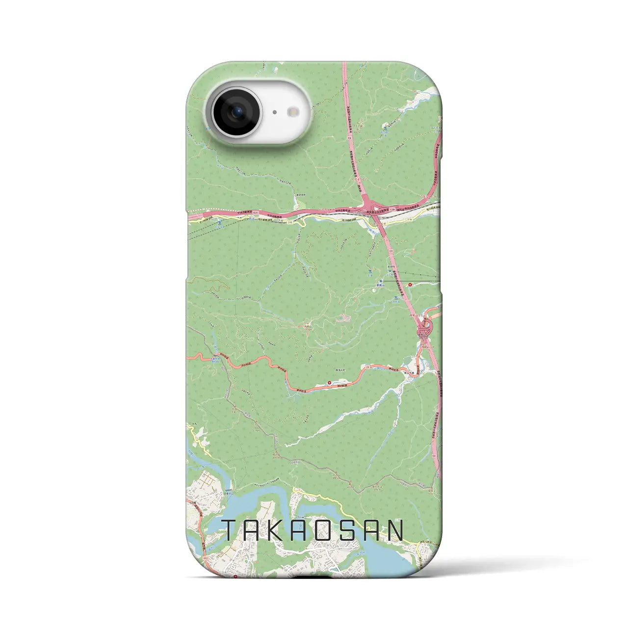 【高尾山(東京都)】地図柄iPhoneケース(バックカバータイプ)