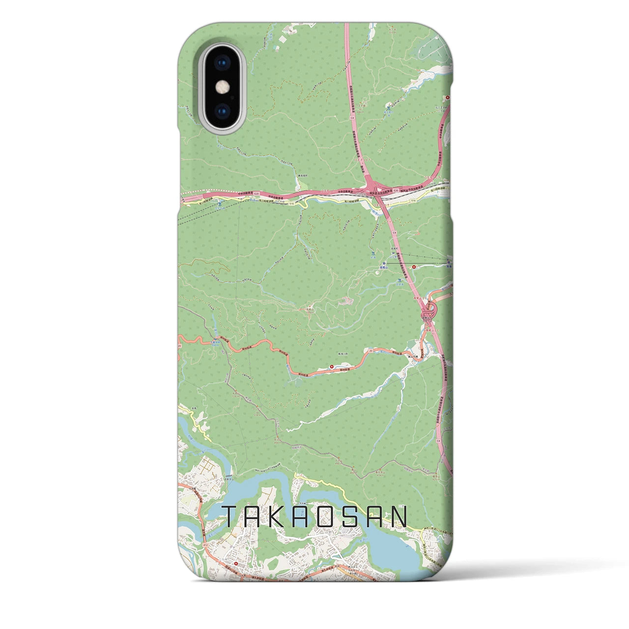 【高尾山(東京都)】地図柄iPhoneケース(バックカバータイプ)
