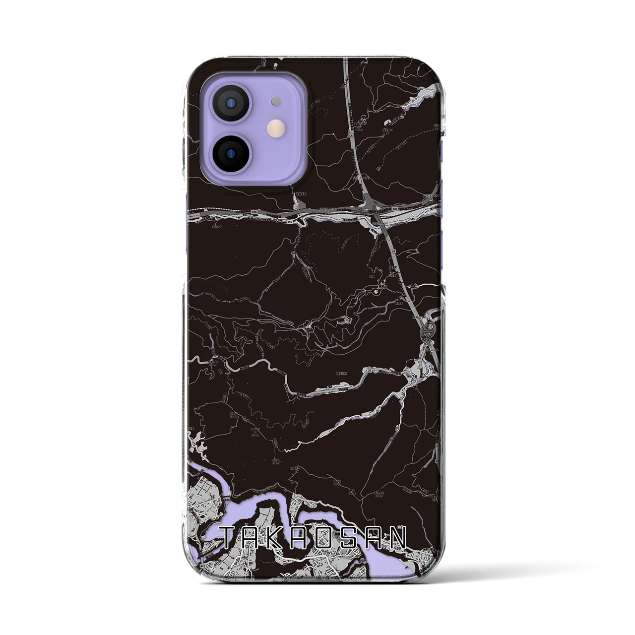 【高尾山(東京都)】地図柄iPhoneケース(クリアタイプ)