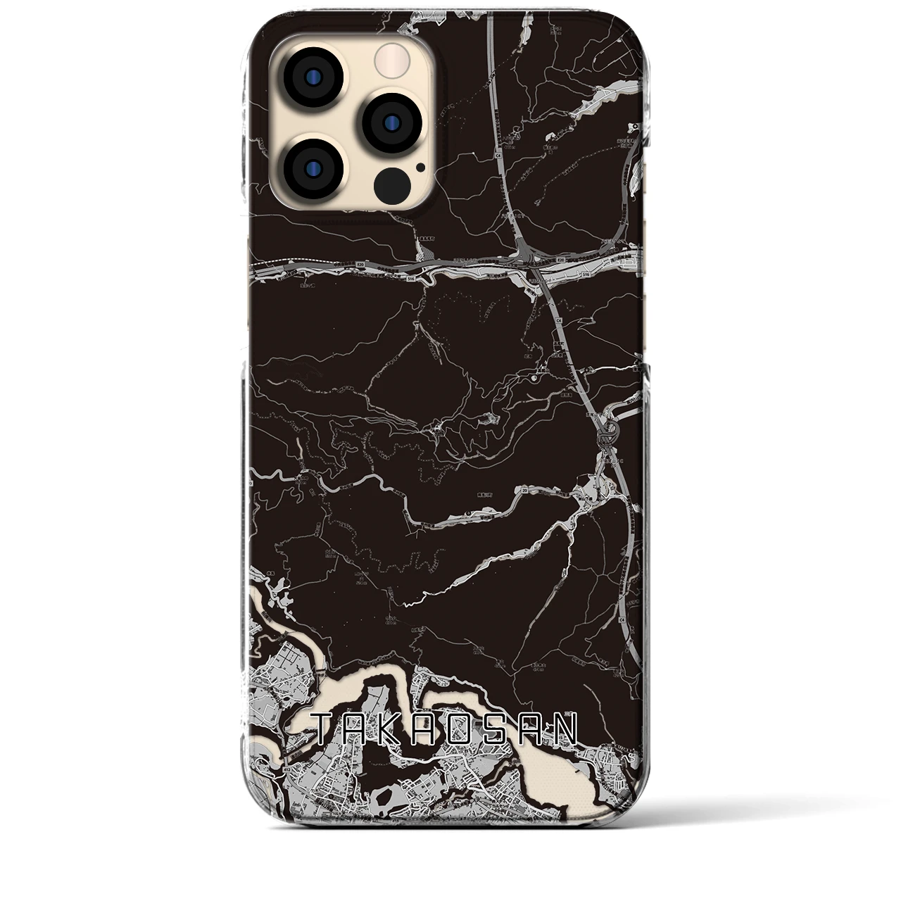 【高尾山(東京都)】地図柄iPhoneケース(クリアタイプ)