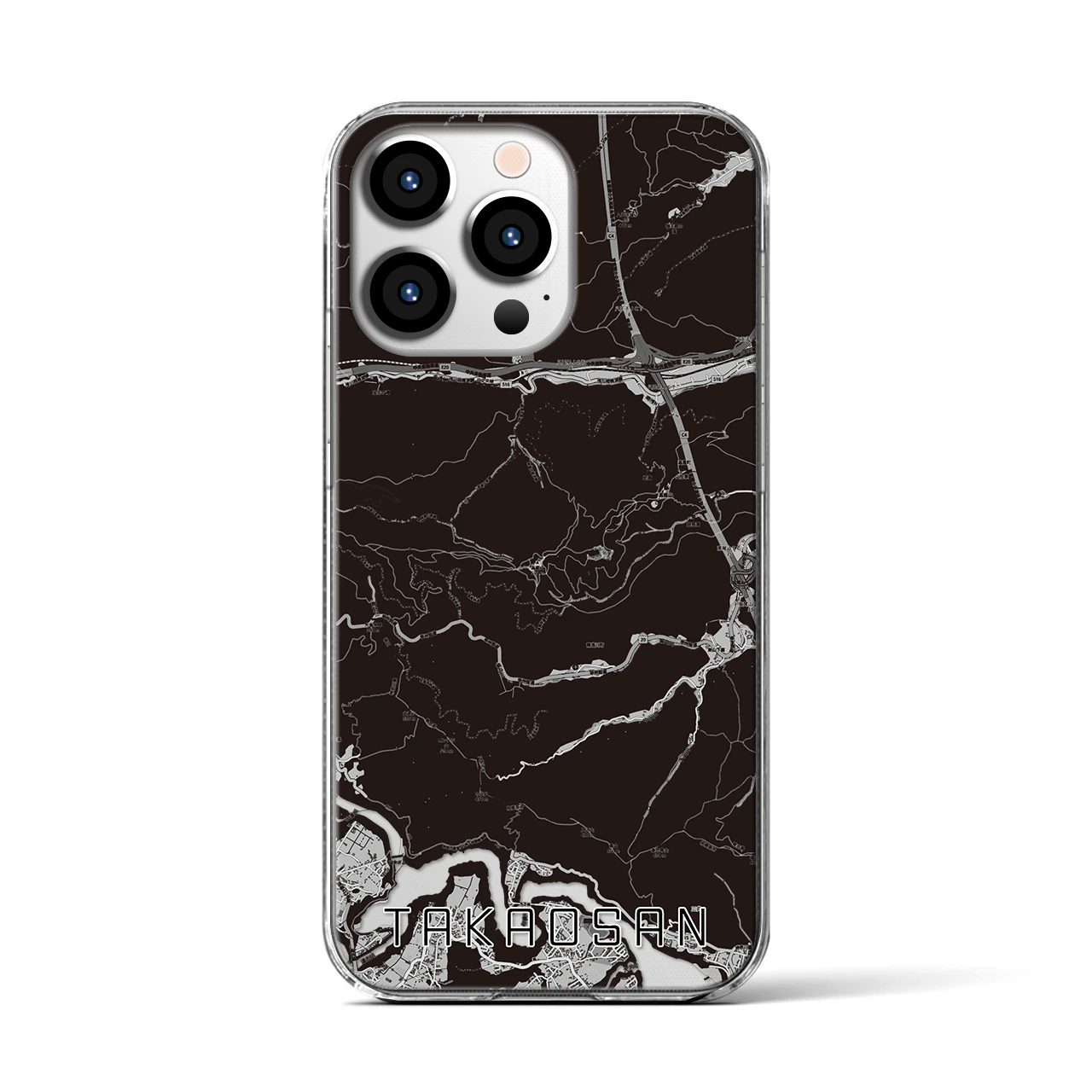 【高尾山(東京都)】地図柄iPhoneケース(クリアタイプ)