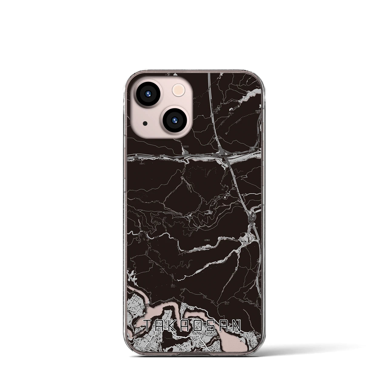 【高尾山(東京都)】地図柄iPhoneケース(クリアタイプ)