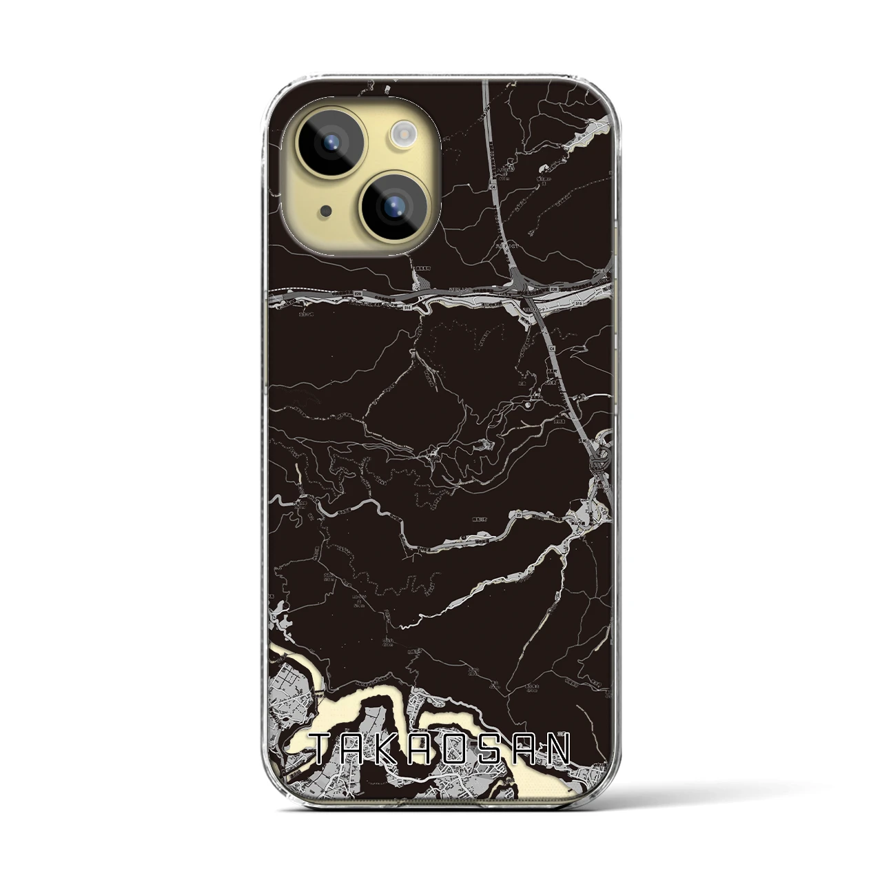 【高尾山(東京都)】地図柄iPhoneケース(クリアタイプ)