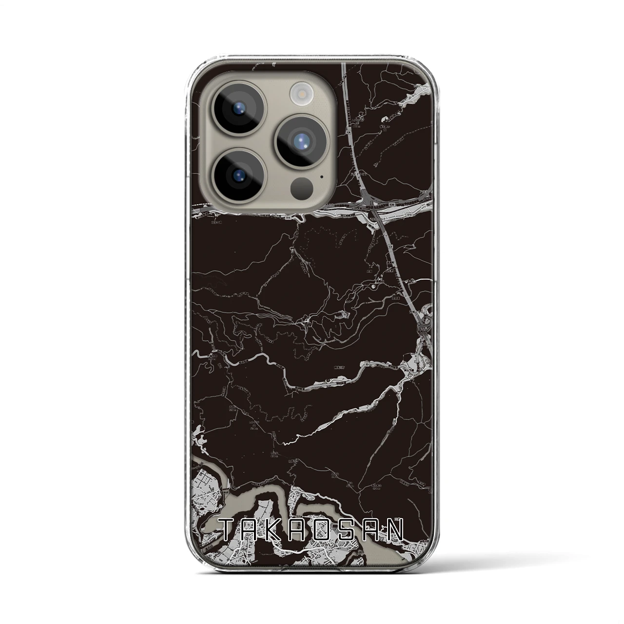 【高尾山(東京都)】地図柄iPhoneケース(クリアタイプ)