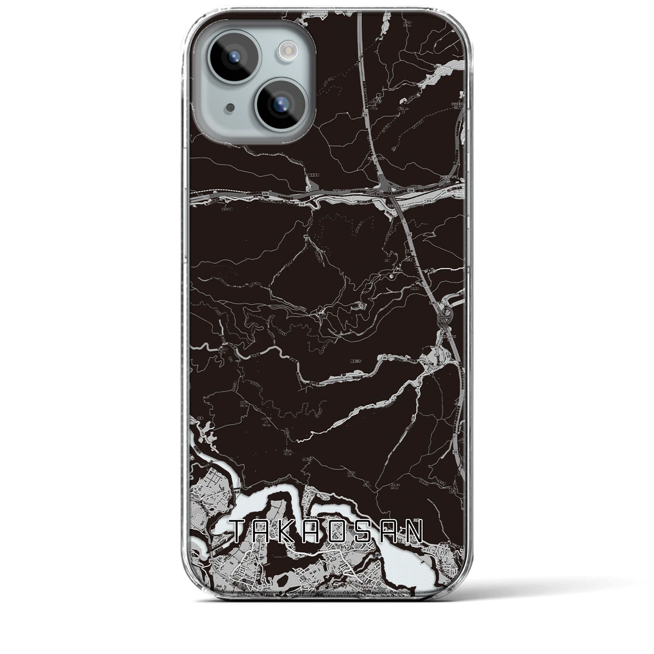 【高尾山(東京都)】地図柄iPhoneケース(クリアタイプ)
