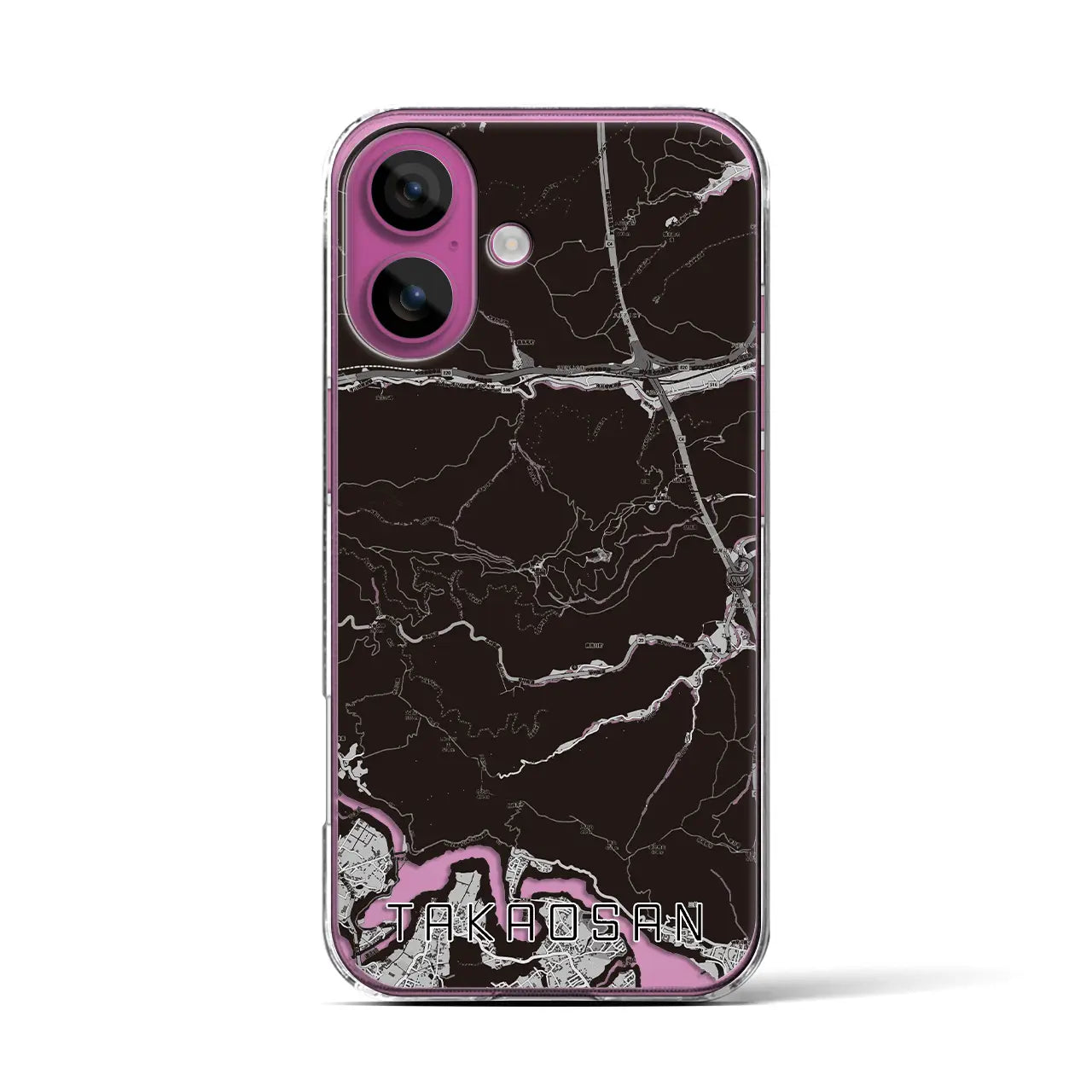 【高尾山(東京都)】地図柄iPhoneケース(クリアタイプ)