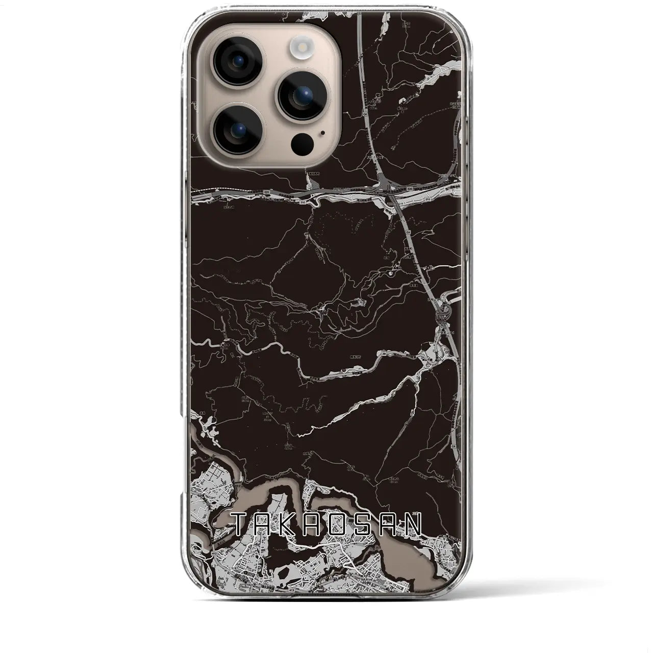 【高尾山(東京都)】地図柄iPhoneケース(クリアタイプ)