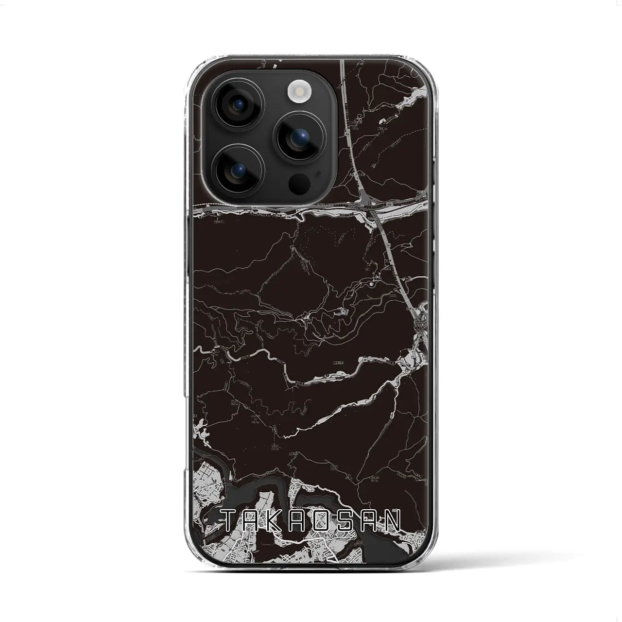 【高尾山(東京都)】地図柄iPhoneケース(クリアタイプ)