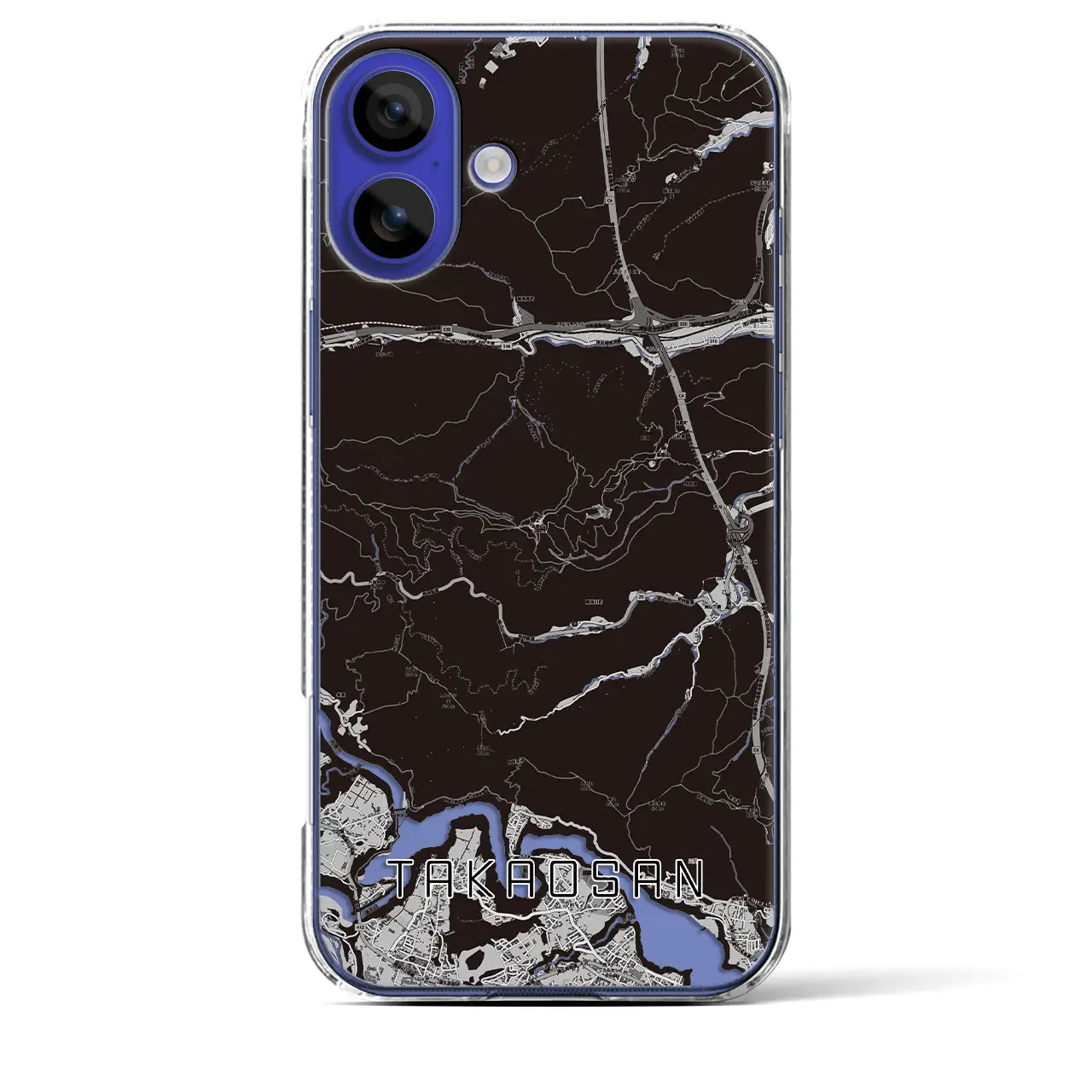 【高尾山(東京都)】地図柄iPhoneケース(クリアタイプ)