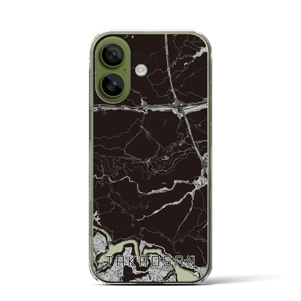 【高尾山(東京都)】地図柄iPhoneケース(クリアタイプ)