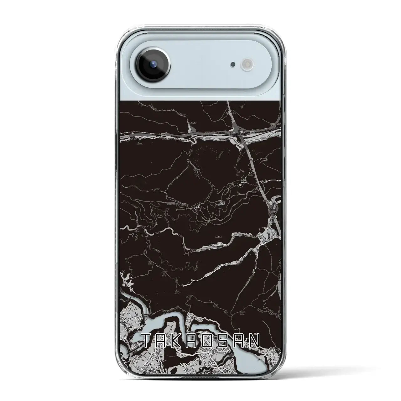 【高尾山(東京都)】地図柄iPhoneケース(クリアタイプ)