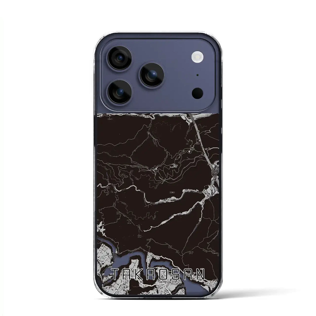 【高尾山(東京都)】地図柄iPhoneケース(クリアタイプ)