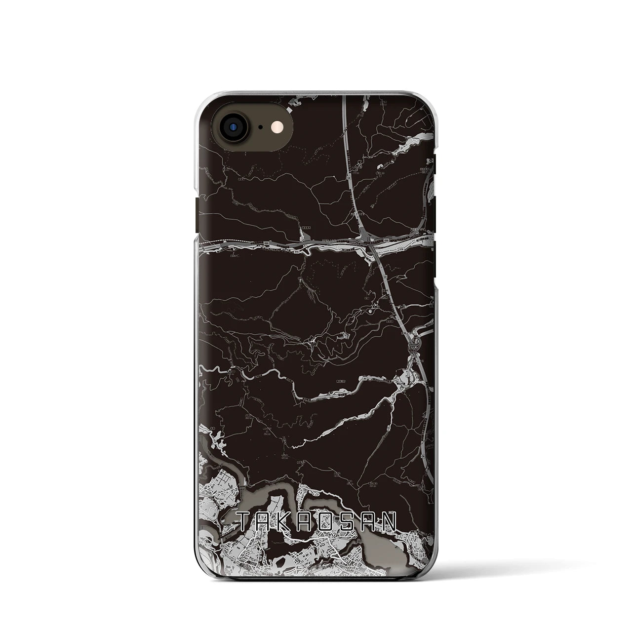 【高尾山(東京都)】地図柄iPhoneケース(クリアタイプ)