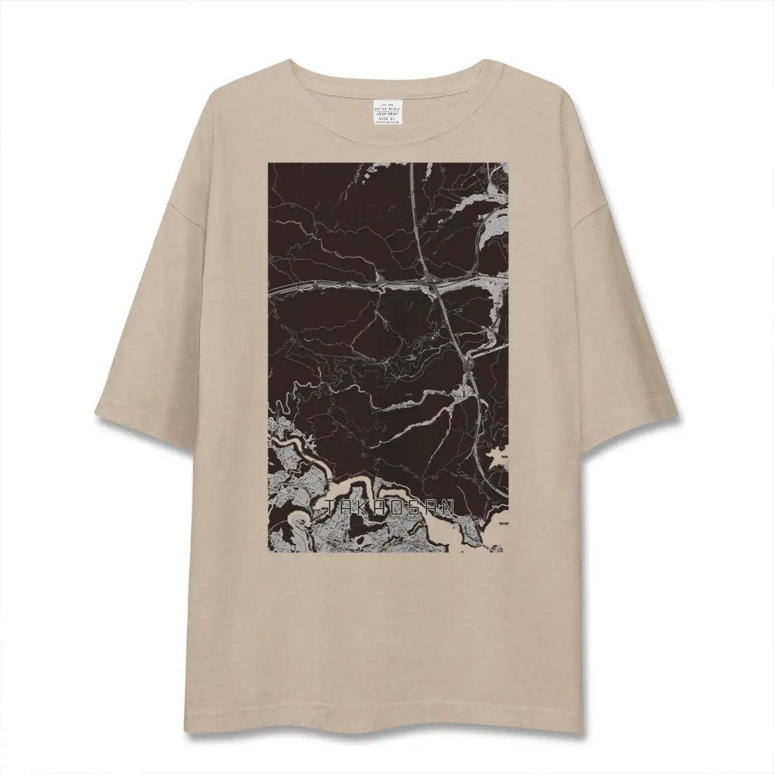 【高尾山(東京都)】地図柄ビッグシルエットTシャツ