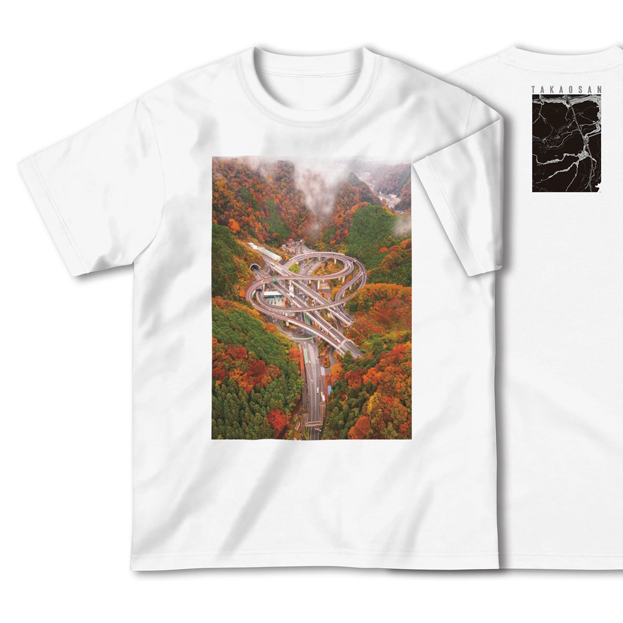 【高尾山(東京都)】Map World ハイクオリティTシャツ