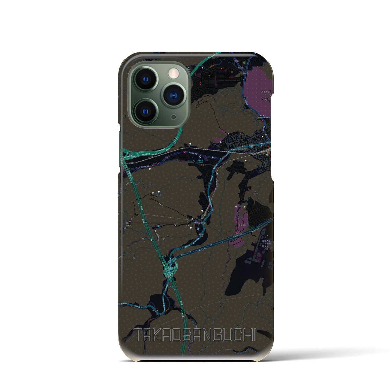 【高尾山口(東京都)】地図柄iPhoneケース(バックカバータイプ)