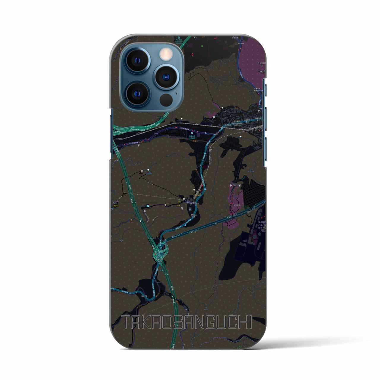 【高尾山口(東京都)】地図柄iPhoneケース(バックカバータイプ)