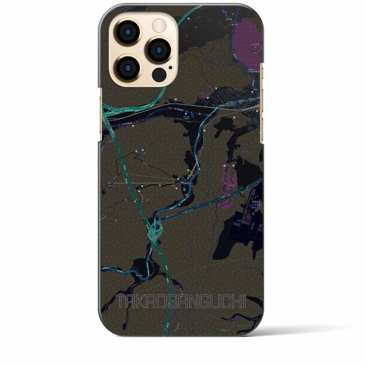 【高尾山口(東京都)】地図柄iPhoneケース(バックカバータイプ)