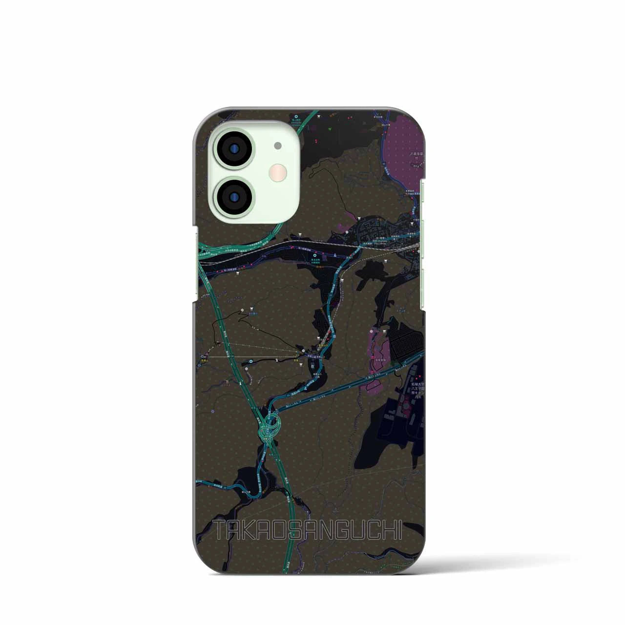【高尾山口(東京都)】地図柄iPhoneケース(バックカバータイプ)