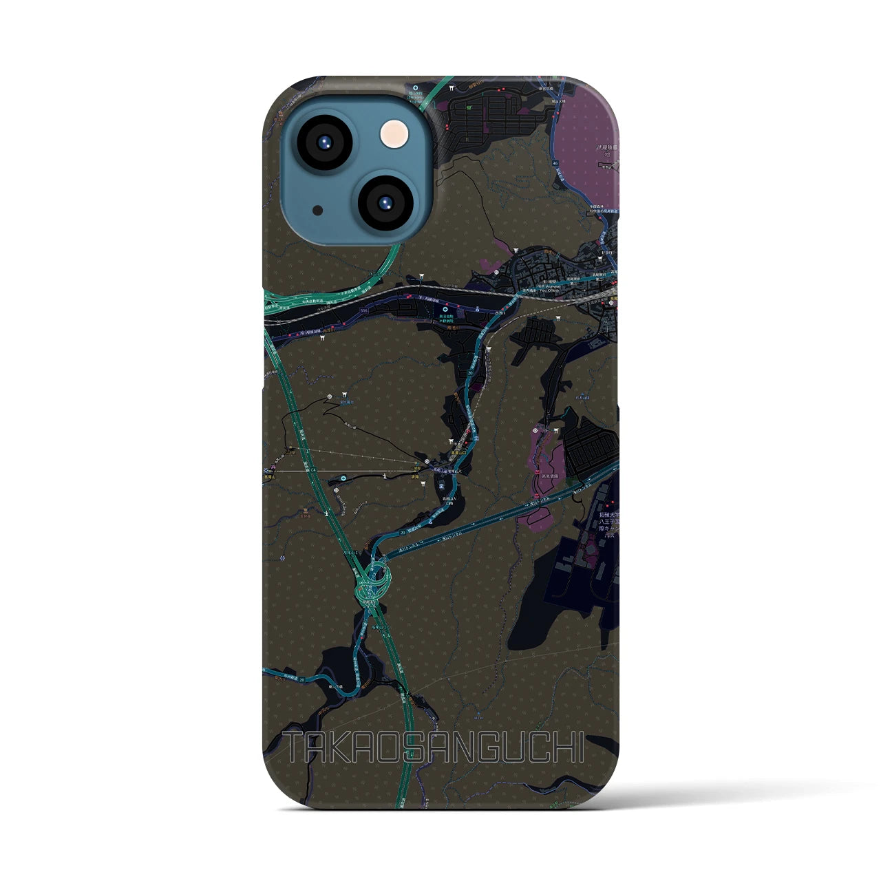 【高尾山口(東京都)】地図柄iPhoneケース(バックカバータイプ)