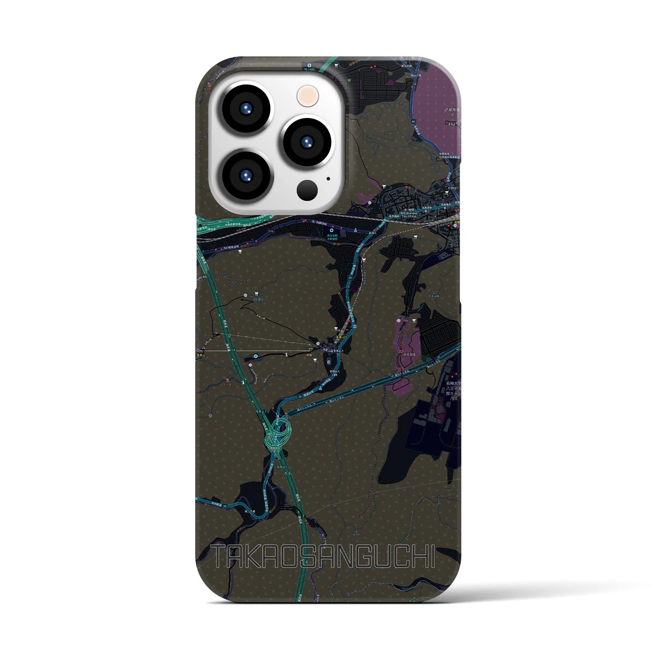 【高尾山口(東京都)】地図柄iPhoneケース(バックカバータイプ)
