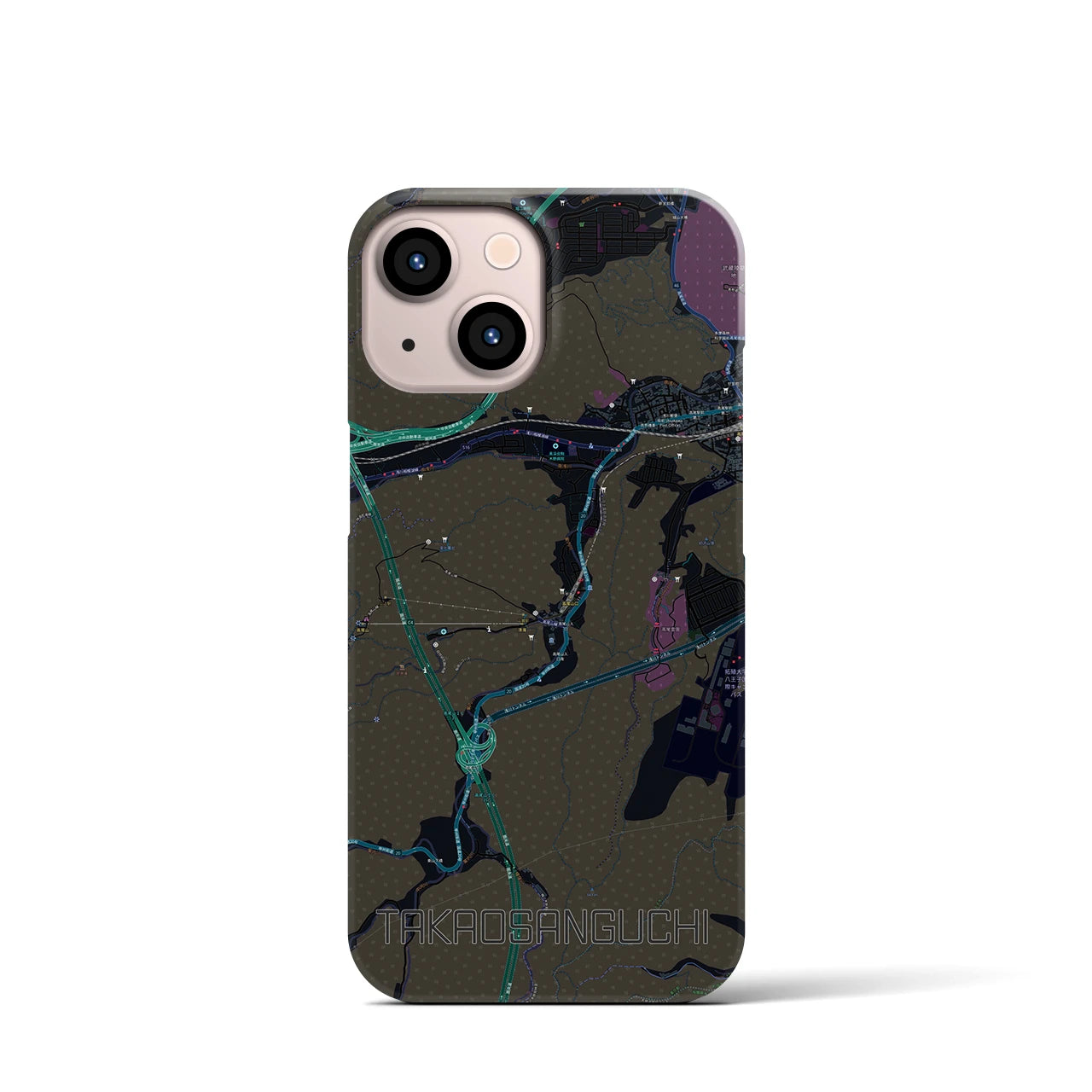 【高尾山口(東京都)】地図柄iPhoneケース(バックカバータイプ)