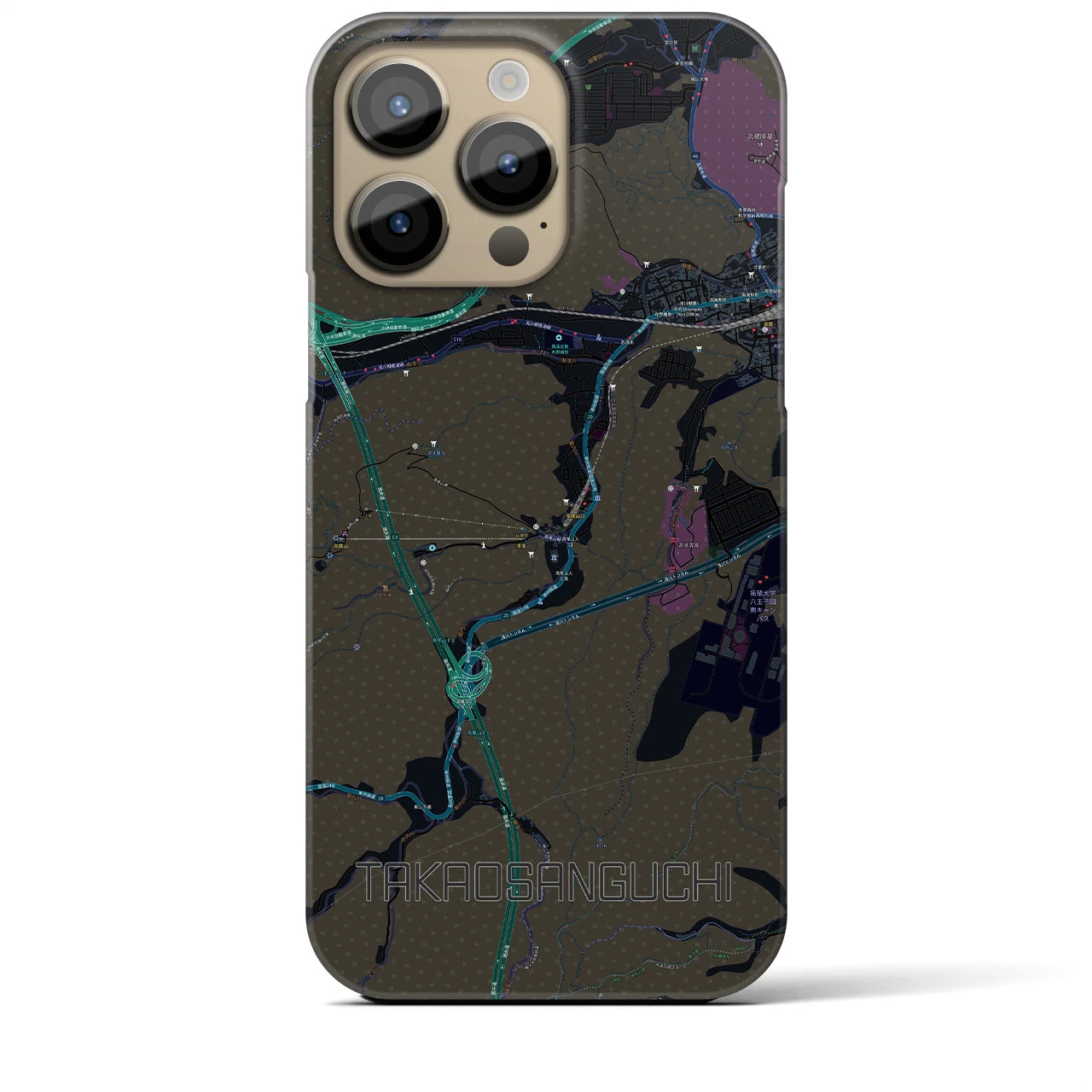 【高尾山口(東京都)】地図柄iPhoneケース(バックカバータイプ)