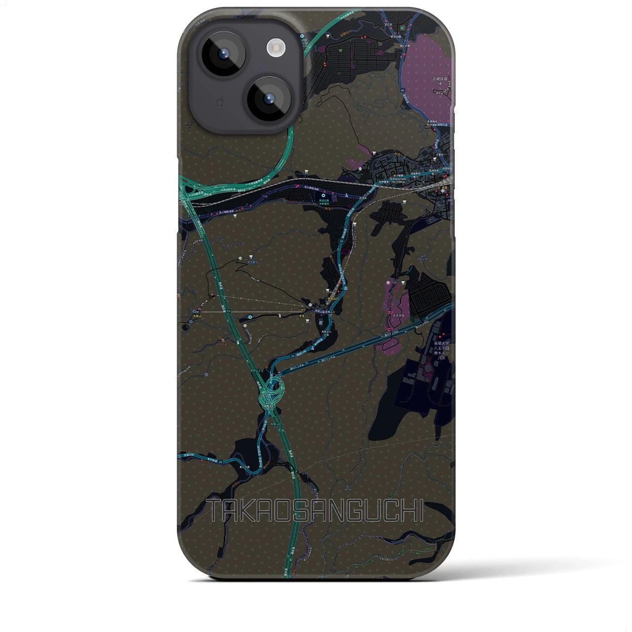 【高尾山口(東京都)】地図柄iPhoneケース(バックカバータイプ)