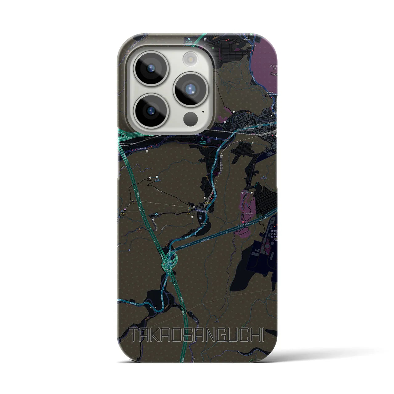 【高尾山口(東京都)】地図柄iPhoneケース(バックカバータイプ)