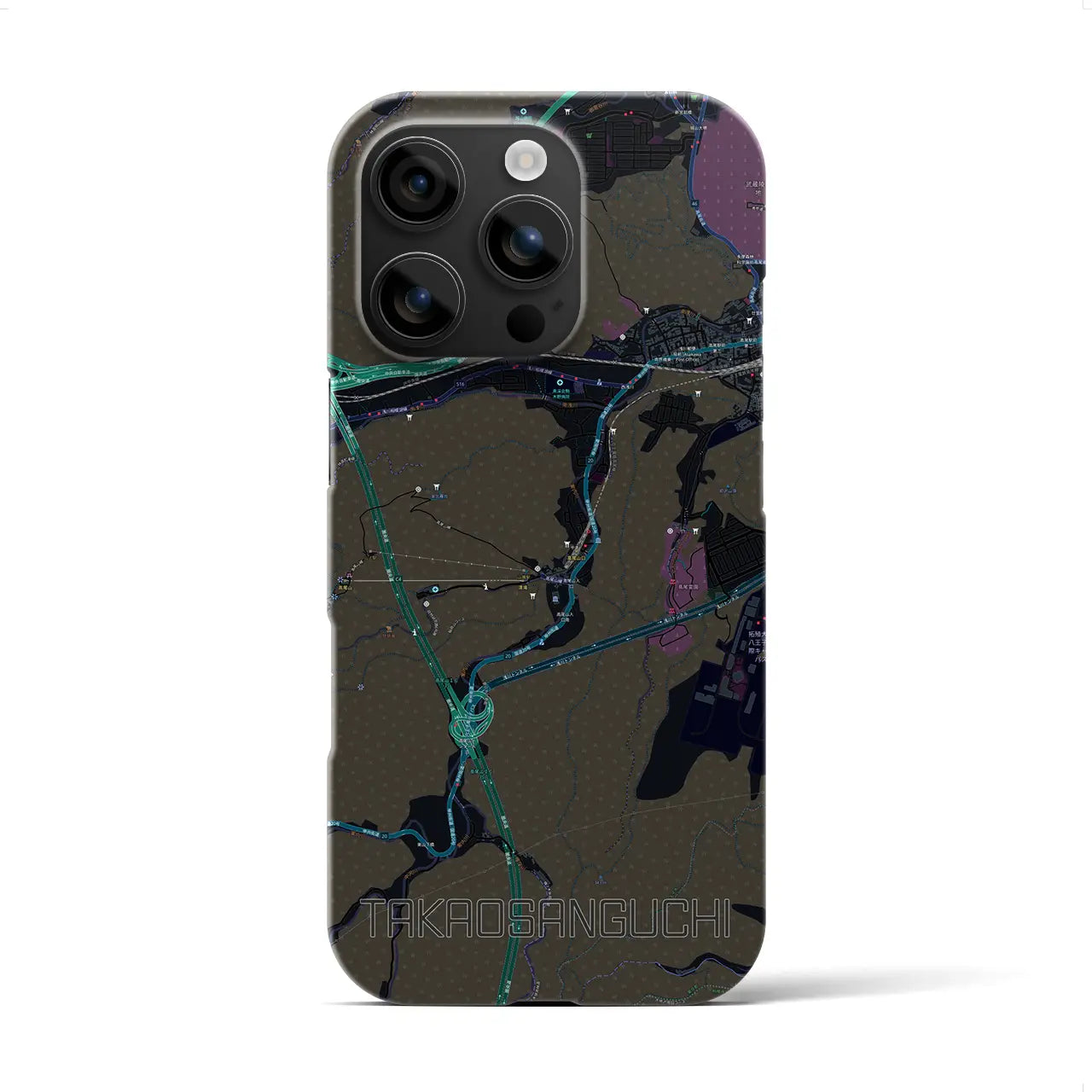 【高尾山口(東京都)】地図柄iPhoneケース(バックカバータイプ)