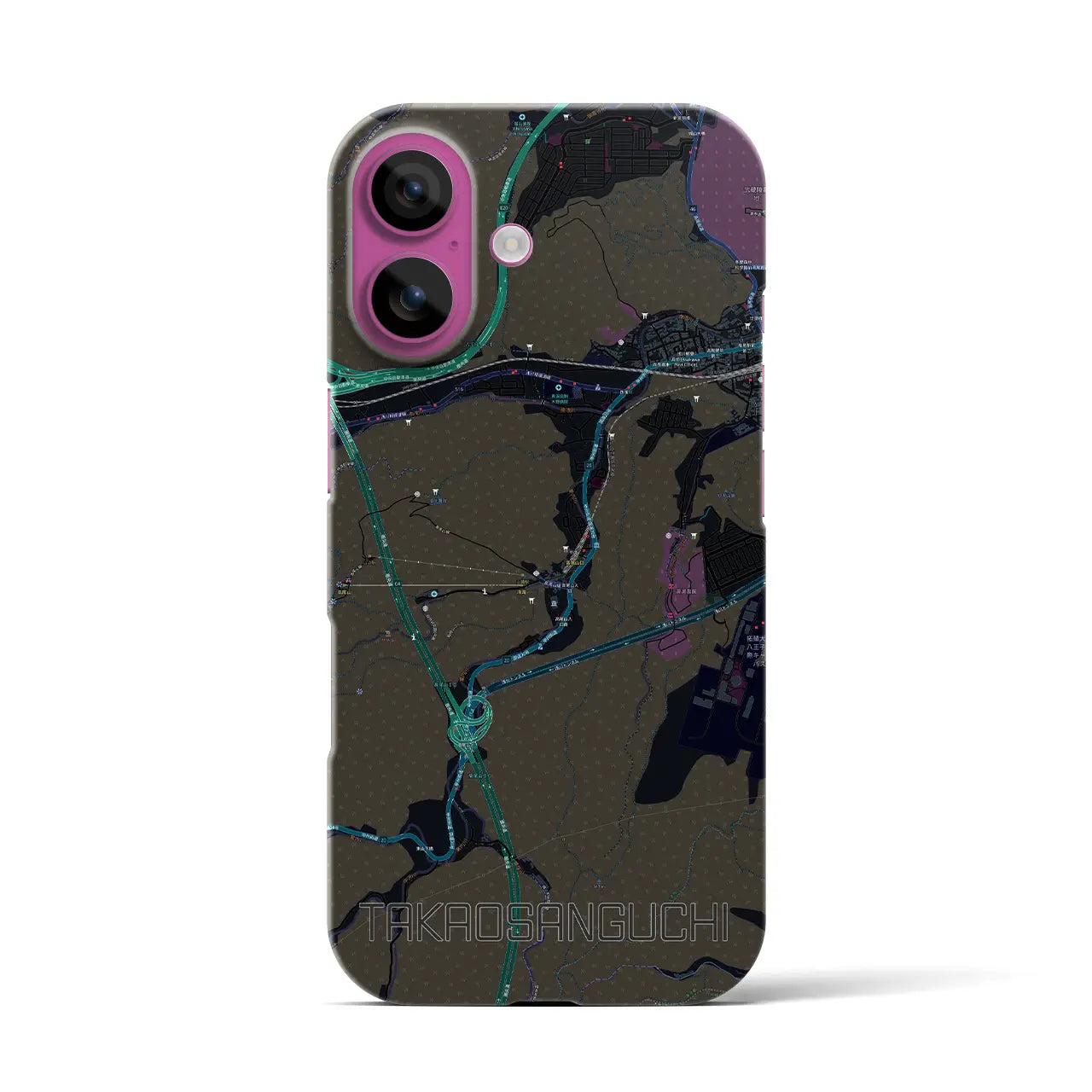 【高尾山口(東京都)】地図柄iPhoneケース(バックカバータイプ)