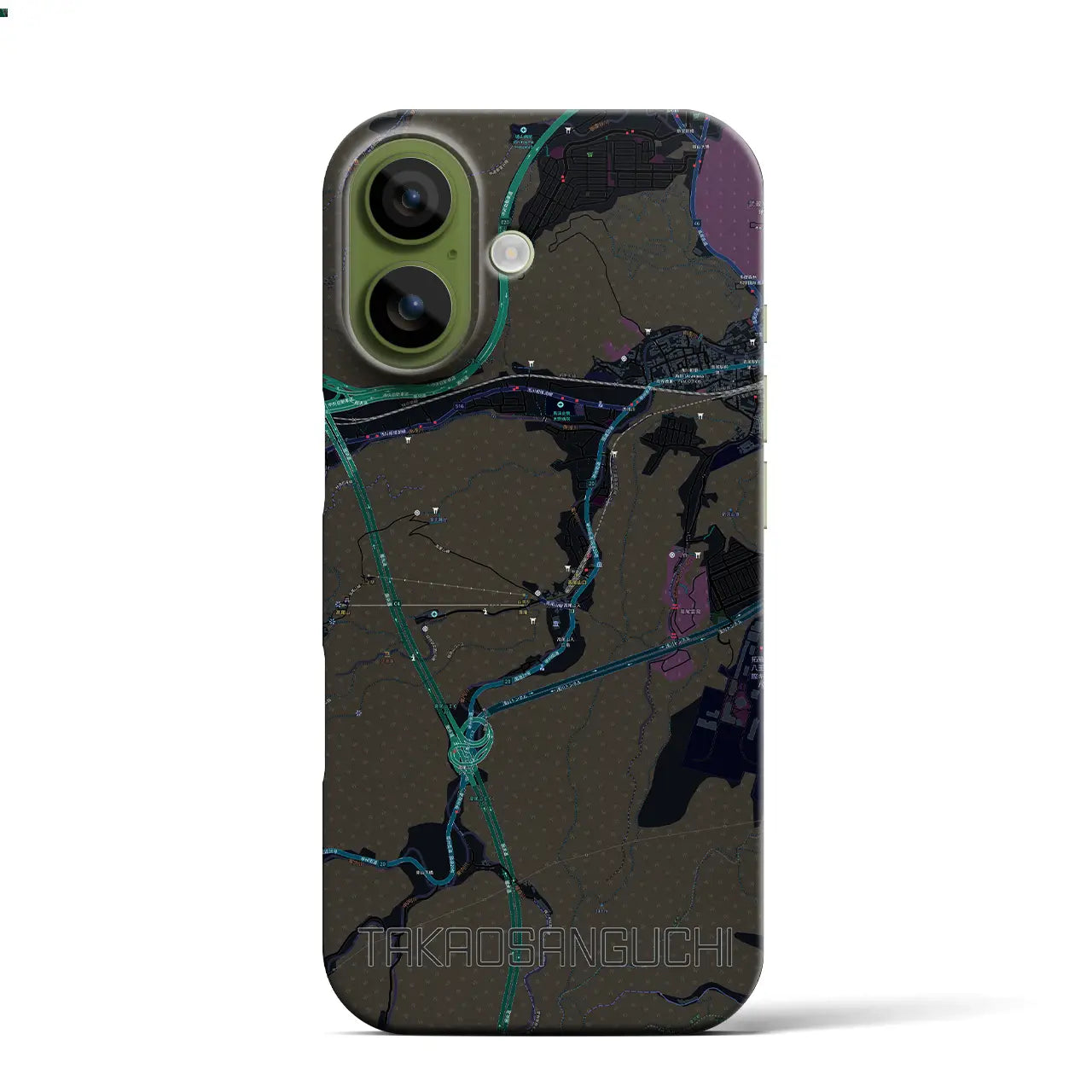 【高尾山口(東京都)】地図柄iPhoneケース(バックカバータイプ)