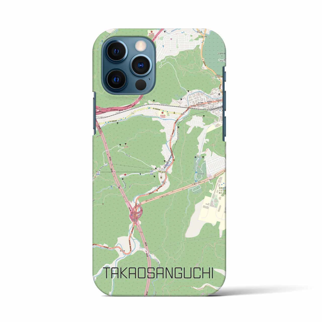 【高尾山口(東京都)】地図柄iPhoneケース(バックカバータイプ)