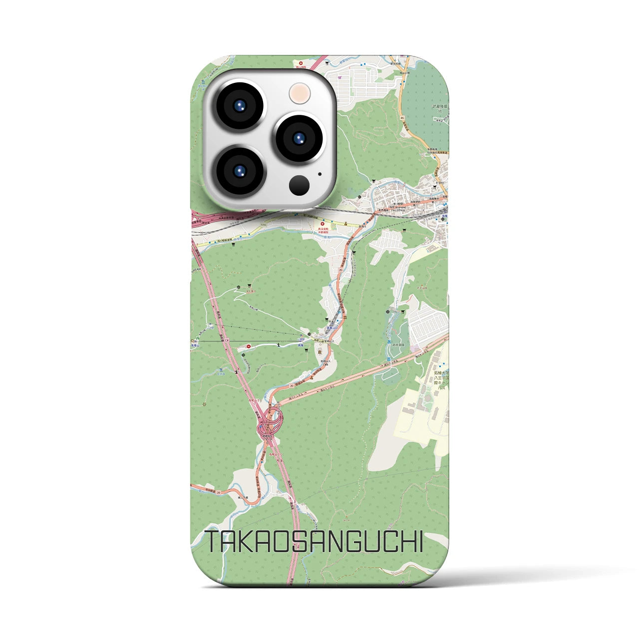 【高尾山口(東京都)】地図柄iPhoneケース(バックカバータイプ)