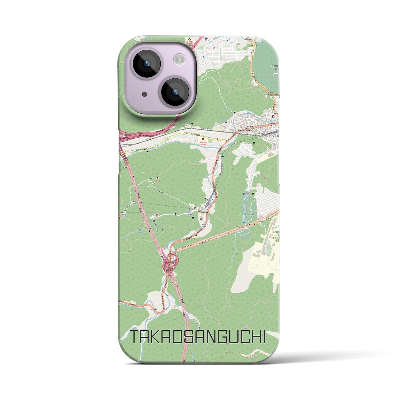 【高尾山口(東京都)】地図柄iPhoneケース(バックカバータイプ)
