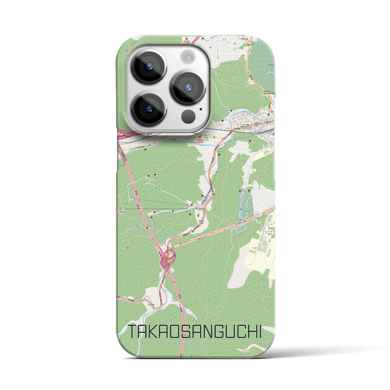 【高尾山口(東京都)】地図柄iPhoneケース(バックカバータイプ)