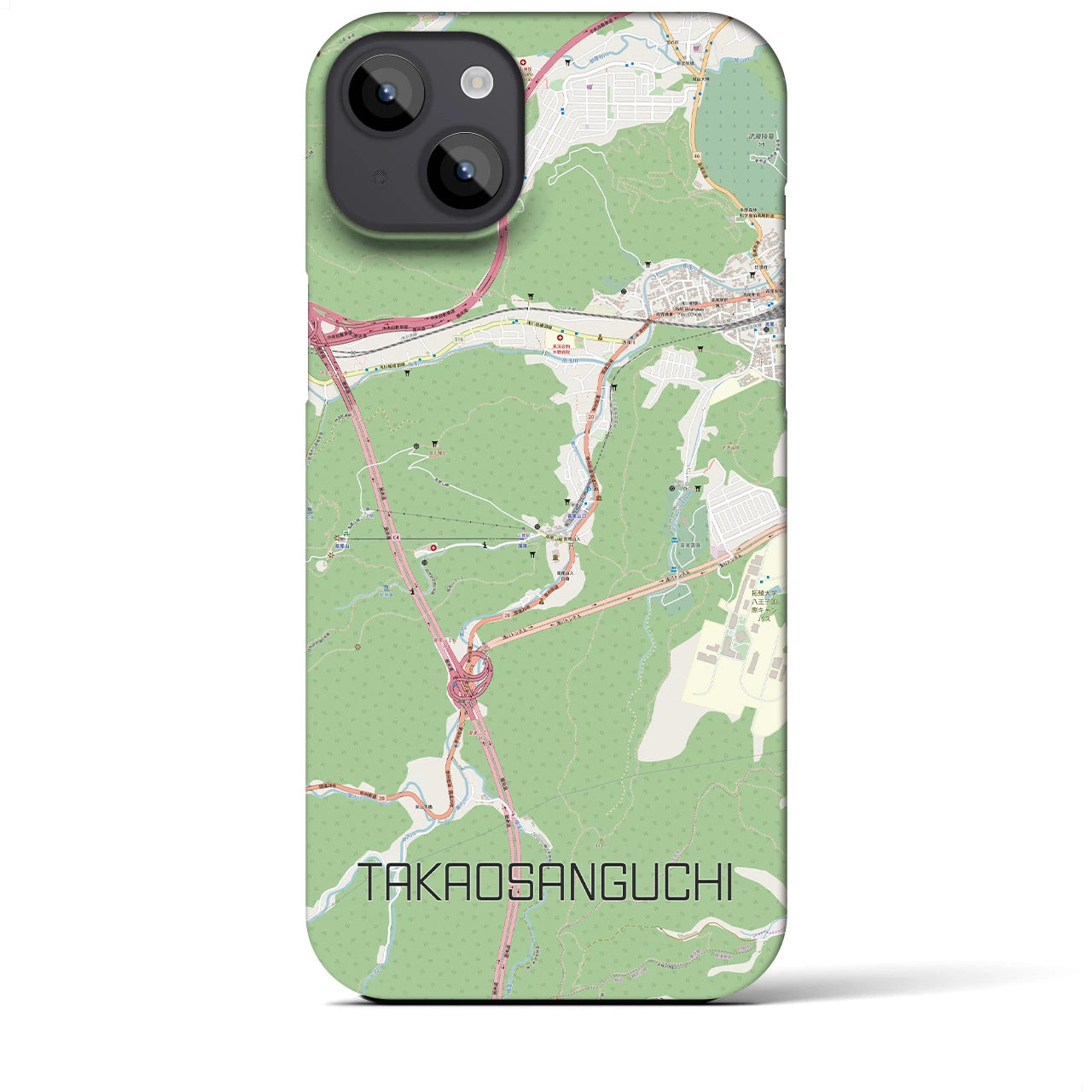 【高尾山口(東京都)】地図柄iPhoneケース(バックカバータイプ)
