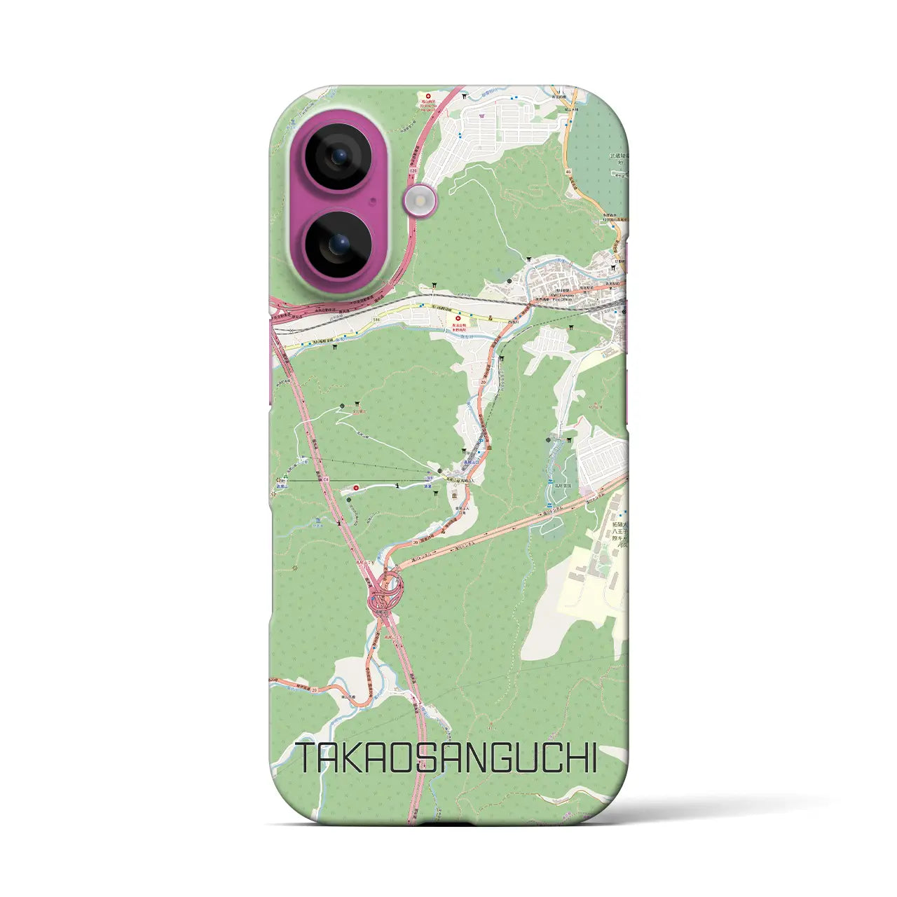 【高尾山口(東京都)】地図柄iPhoneケース(バックカバータイプ)