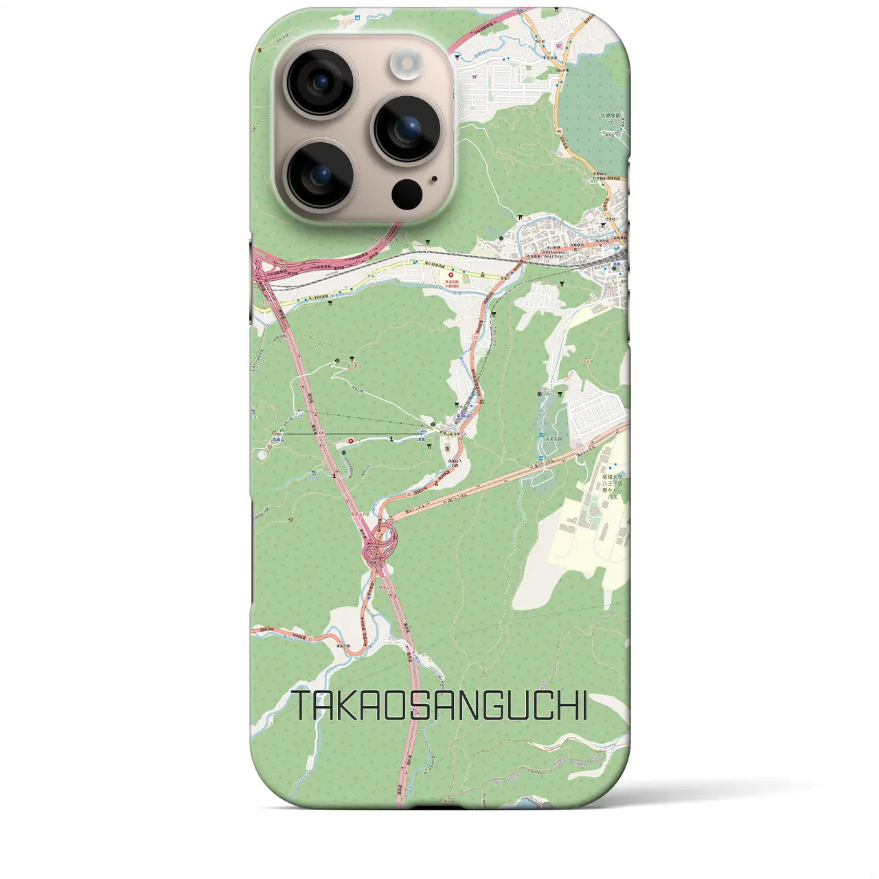 【高尾山口(東京都)】地図柄iPhoneケース(バックカバータイプ)