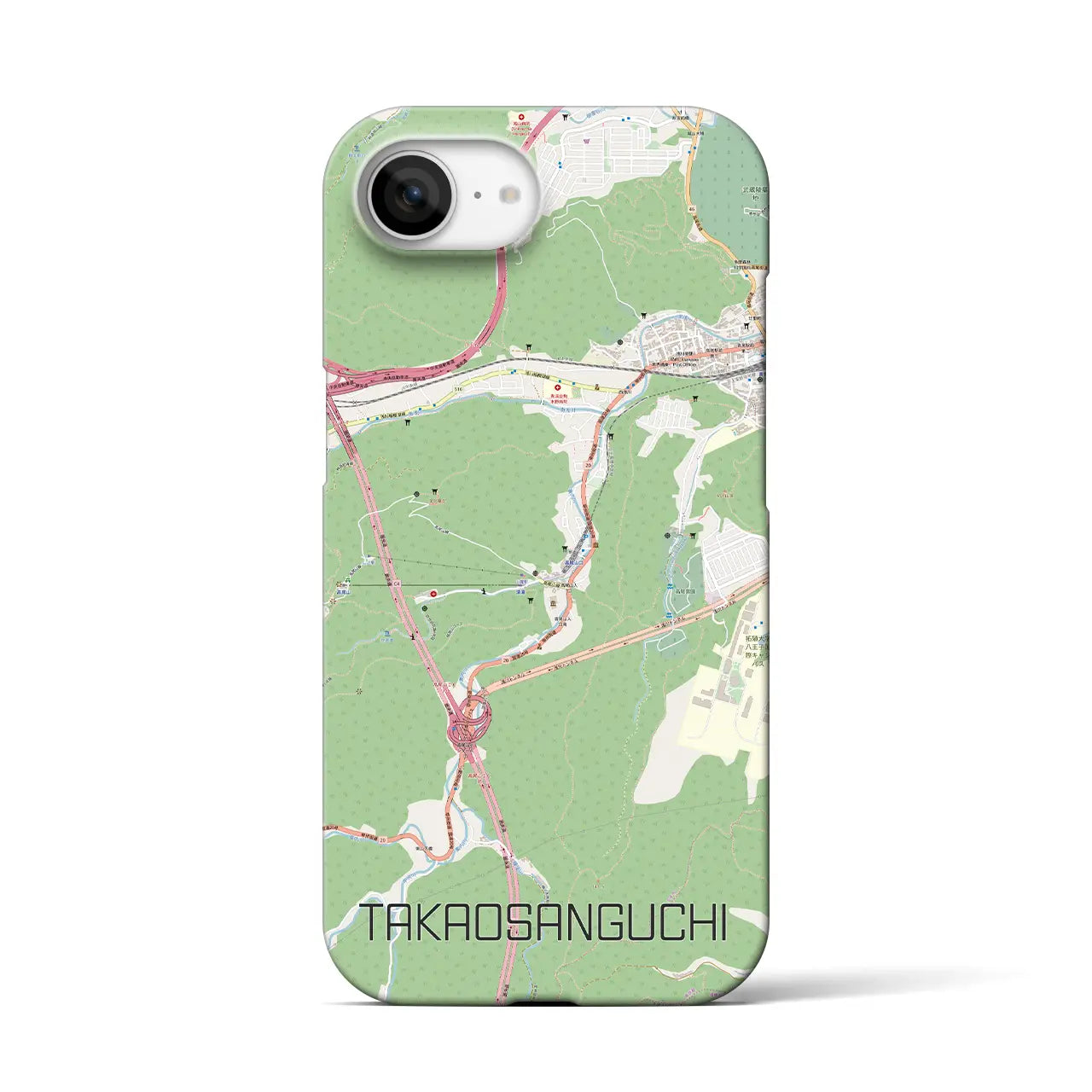 【高尾山口(東京都)】地図柄iPhoneケース(バックカバータイプ)