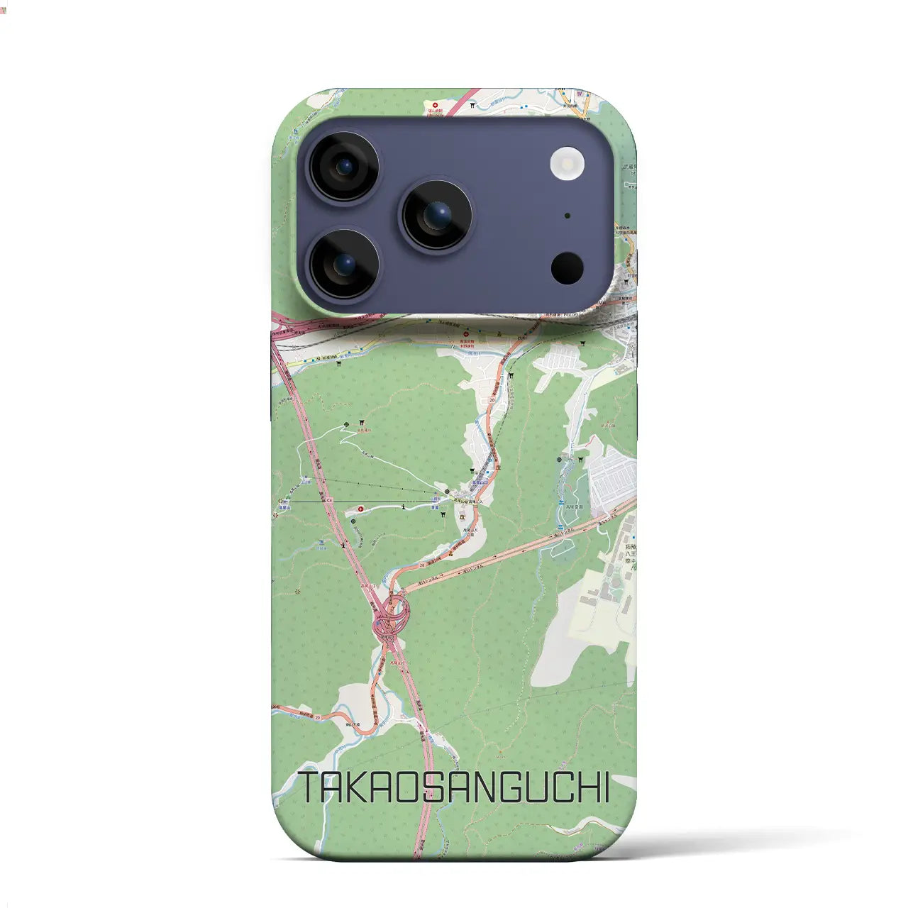 【高尾山口(東京都)】地図柄iPhoneケース(バックカバータイプ)