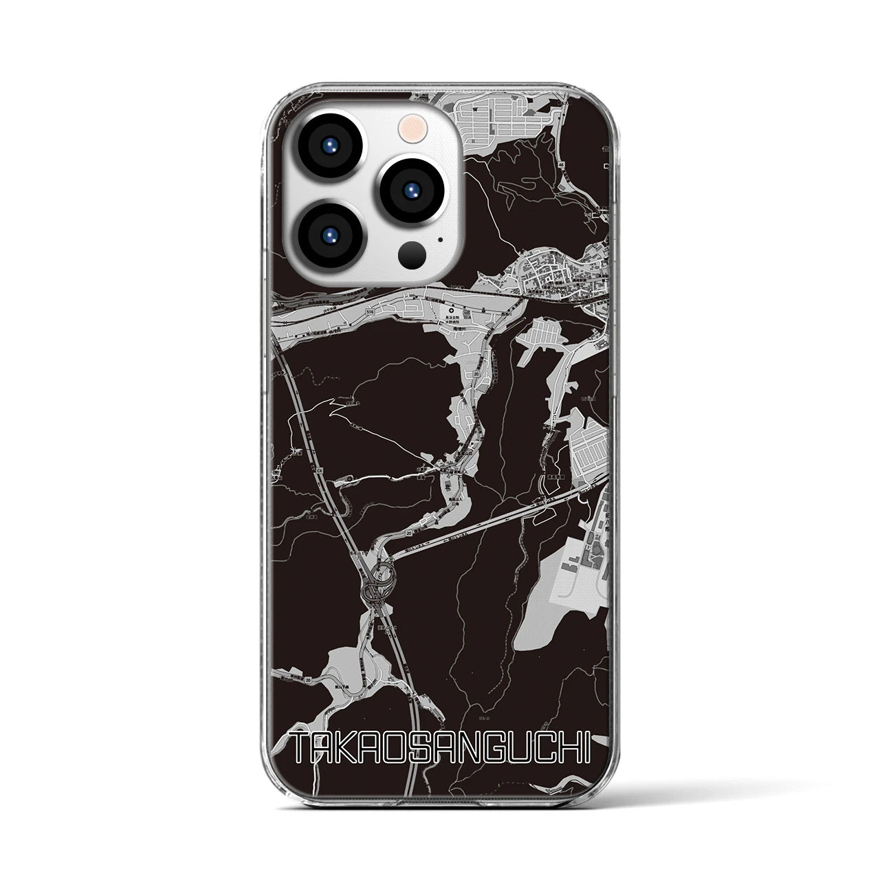 【高尾山口(東京都)】地図柄iPhoneケース(クリアタイプ)