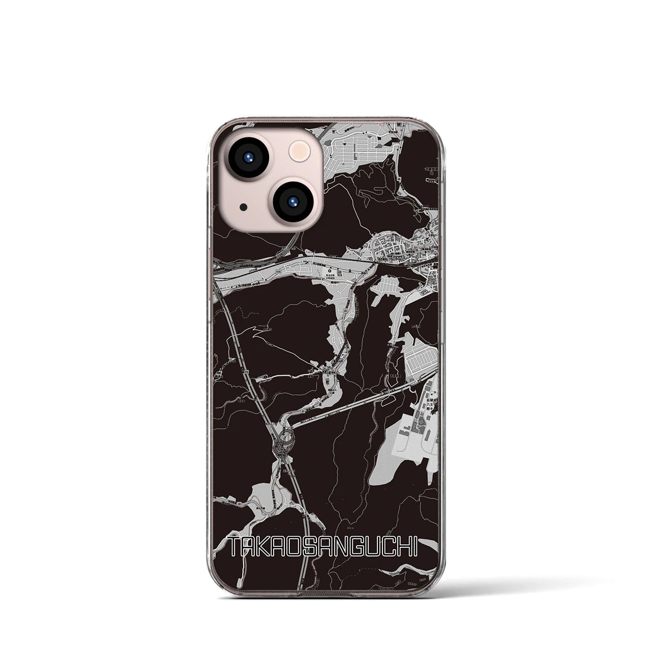 【高尾山口(東京都)】地図柄iPhoneケース(クリアタイプ)