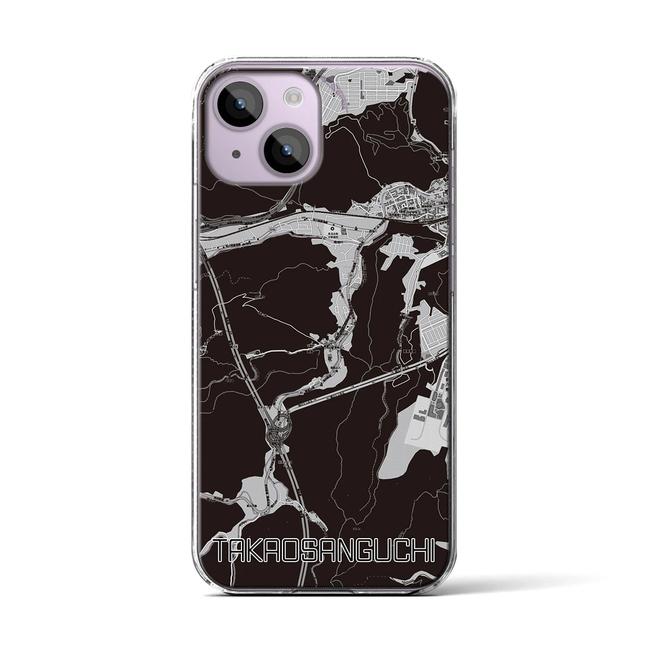 【高尾山口(東京都)】地図柄iPhoneケース(クリアタイプ)