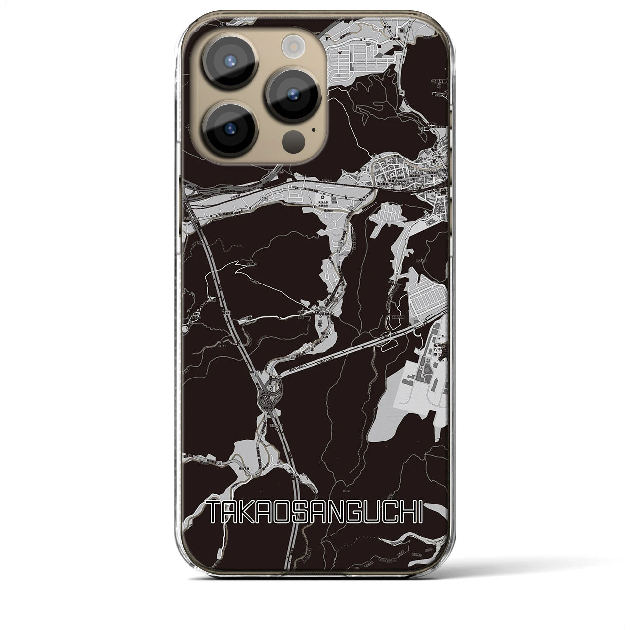 【高尾山口(東京都)】地図柄iPhoneケース(クリアタイプ)