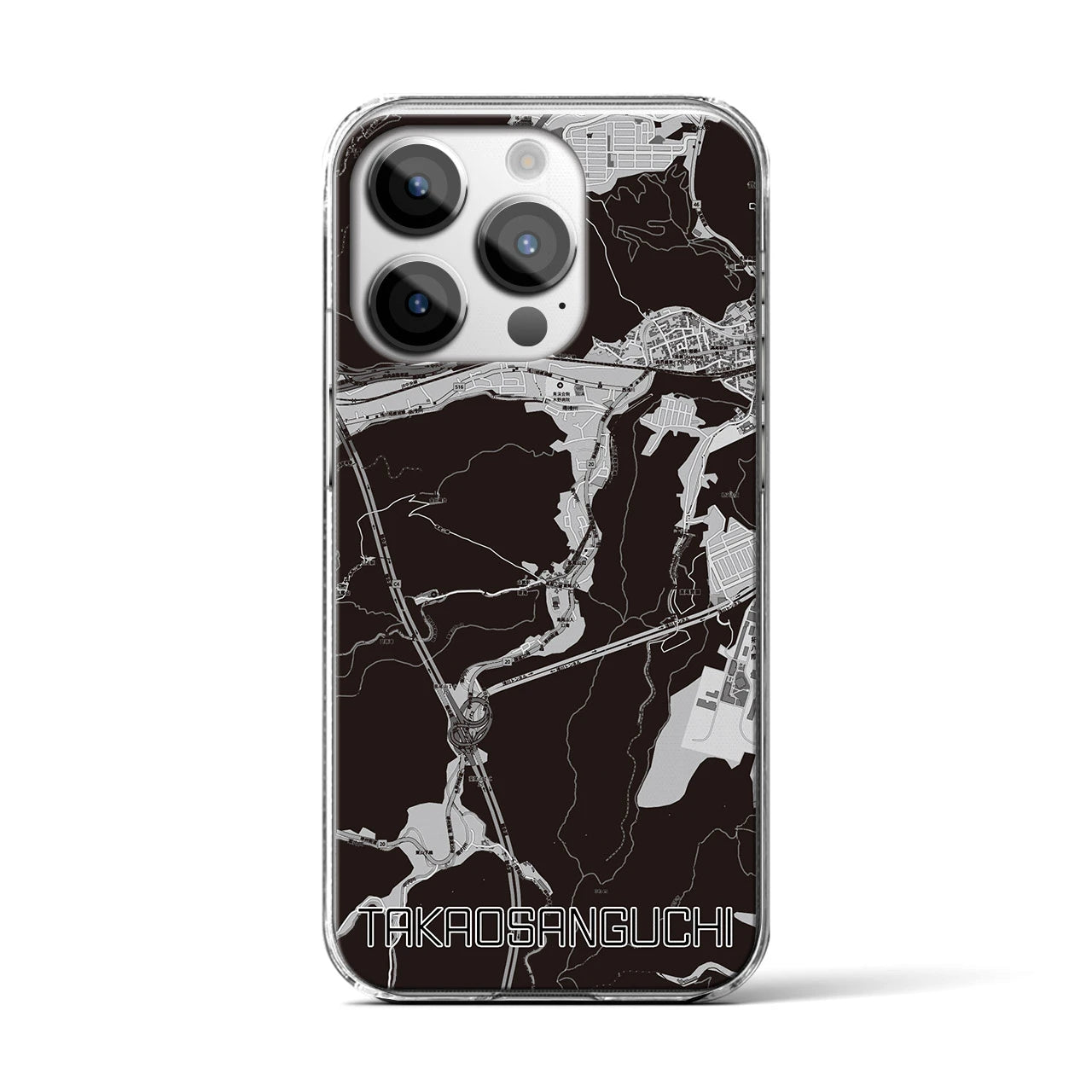 【高尾山口(東京都)】地図柄iPhoneケース(クリアタイプ)